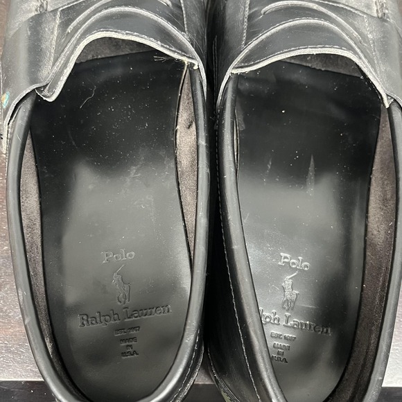 Polo Ralph Lauren Shoes Mens Size 11D Black Leather Penny Loafers Made USA - Picture 7 of 12